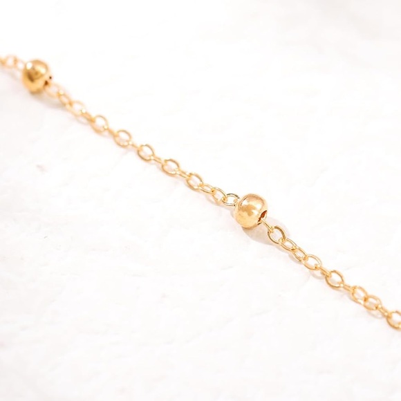 Boutique Jewelry - Gold Thin Dainty Ball Chain Link Bracelet